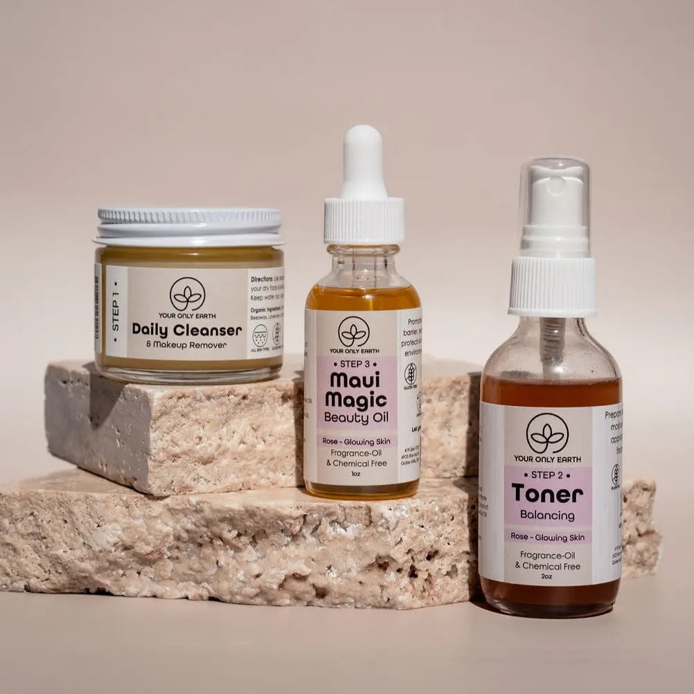 3 Step Dewy Skincare Set Your Only Earth